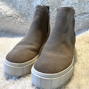 Suede Wedge Sneakers